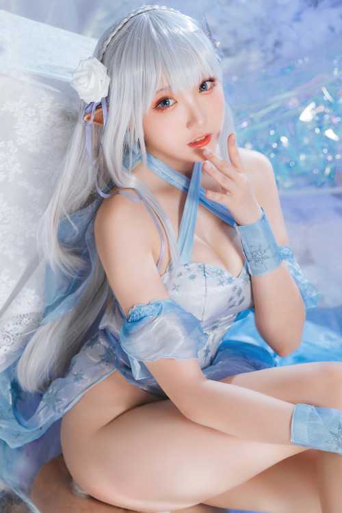 Cosplay 瓜希酱 爱蜜莉雅 水晶礼服