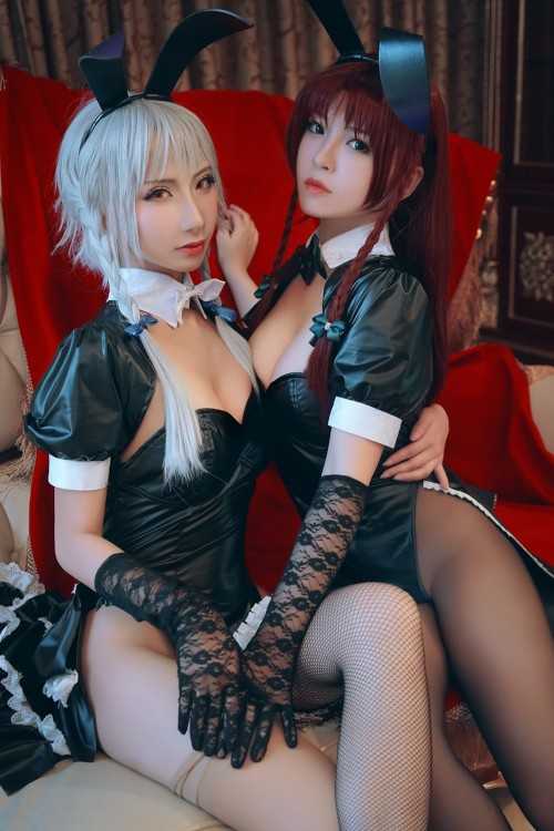 Cosplay 半半子Banbanko 索索 Sophia 红美铃 十六夜咲夜