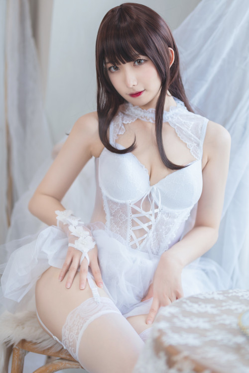 Cosplay 封疆疆v 白色纱裙